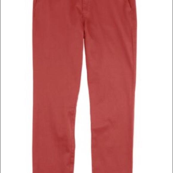 Red Straight-fit flex khaki pant - Picture 2 of 3